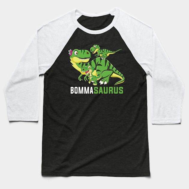 BOMMAsaurus Cute BOMMA Saurus Dinosaur Christmas Baseball T-Shirt by InterFish